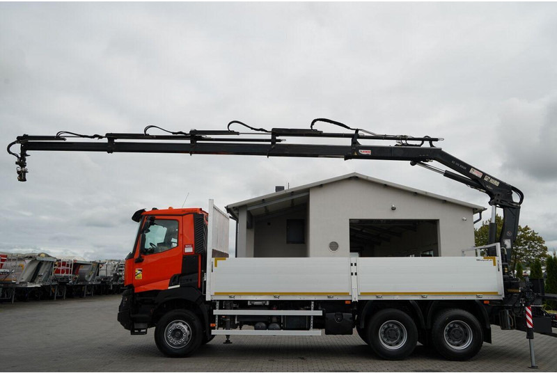 Renault K 380 / 6X4 / SKRZYNIOWY 6.2 M / + HDS HIAB 166 ES-4 / MAX UDŹWI - Camion plateau, Camion grue: photos 2 Renault K 380 / 6X4 / SKRZYNIOWY 6.2 M / + HDS HIAB 166 ES-4 / MAX UDŹWI - Camion plateau, Camion grue: photos 2