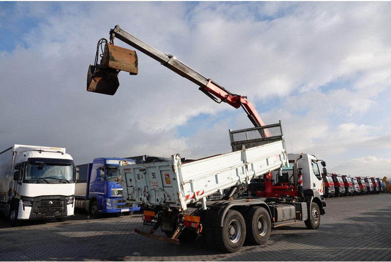 Renault KERAX 410 / 6x4 / WYWROTKA + HDS FASSI F150 / HYDROBURTA / BORDM - Camion benne, Camion grue: photos 5 Renault KERAX 410 / 6x4 / WYWROTKA + HDS FASSI F150 / HYDROBURTA / BORDM - Camion benne, Camion grue: photos 5