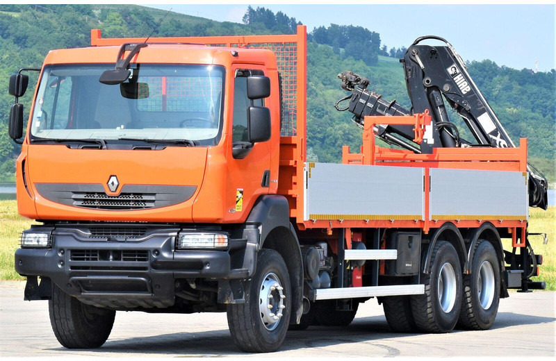 Renault KERAX 410 * HIAB 144 B-3 HIDUO / 6x4 * TOP - Camion plateau, Camion grue: photos 4 Renault KERAX 410 * HIAB 144 B-3 HIDUO / 6x4 * TOP - Camion plateau, Camion grue: photos 4