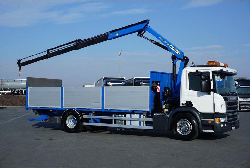 Scania P 250 / ACC / SKRZYNIOWY + HDS + WINDA / PALFINGER PK 12 002 - E - Camion plateau, Camion grue: photos 4 Scania P 250 / ACC / SKRZYNIOWY + HDS + WINDA / PALFINGER PK 12 002 - E - Camion plateau, Camion grue: photos 4
