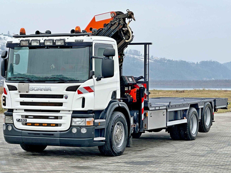 Scania P 420* PLATFORM 6,80m * PK 29002+FUNK * TOP - Camion plateau, Camion grue: photos 3 Scania P 420* PLATFORM 6,80m * PK 29002+FUNK * TOP - Camion plateau, Camion grue: photos 3