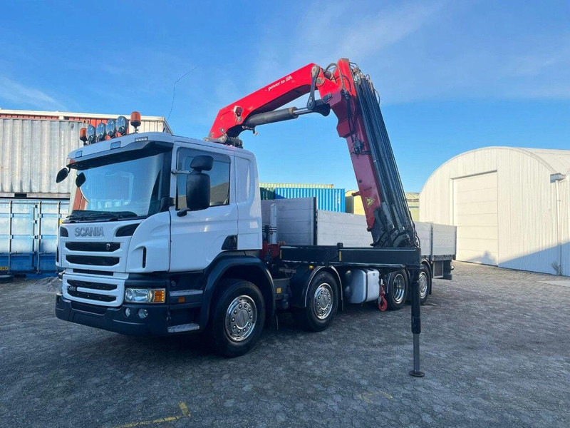 Scania P450 8x2 Flatbed + Crane HMF 2620-K6 - Camion plateau, Camion grue: photos 3 Scania P450 8x2 Flatbed + Crane HMF 2620-K6 - Camion plateau, Camion grue: photos 3