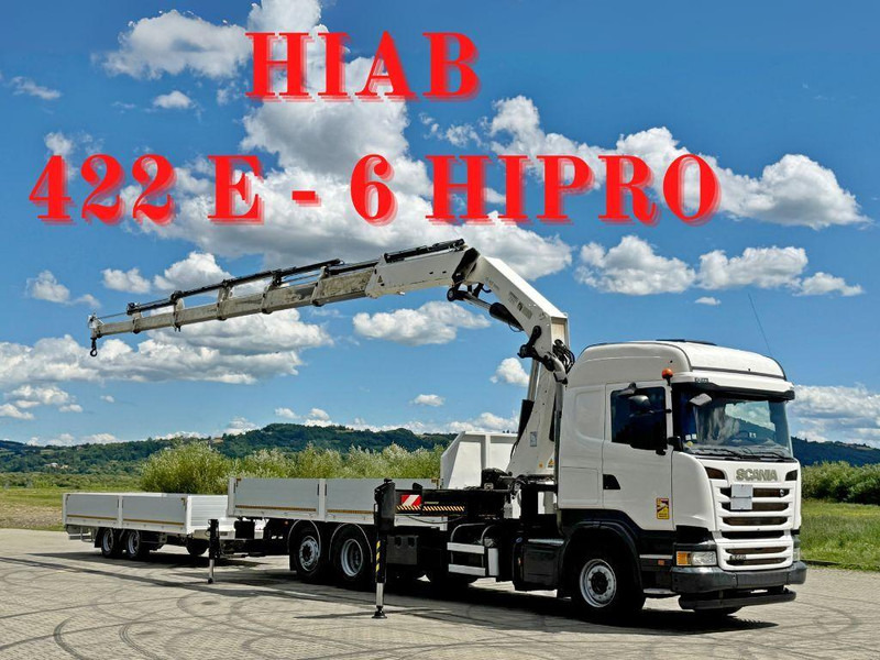 Scania R440 * HIAB 422 E-6 HIPRO + FUNK + Anhänger!*TOP - Camion plateau, Camion grue: photos 1 Scania R440 * HIAB 422 E-6 HIPRO + FUNK + Anhänger!*TOP - Camion plateau, Camion grue: photos 1
