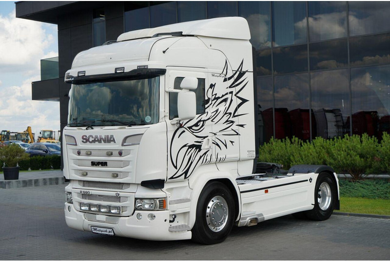 Scania R 580 / V8 / RETARDER / FULL AIRMATIC / I-PARK COOL/ SKÓRY / OPO - Tracteur routier: photos 3 Scania R 580 / V8 / RETARDER / FULL AIRMATIC / I-PARK COOL/ SKÓRY / OPO - Tracteur routier: photos 3