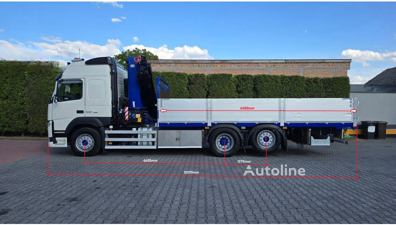 Volvo FM 500 - Flatbed+crane 6x2 - Camion plateau, Camion grue: photos 4 Volvo FM 500 - Flatbed+crane 6x2 - Camion plateau, Camion grue: photos 4