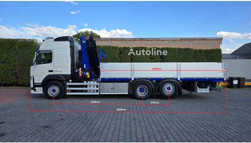 Volvo FM 500 - Flatbed+crane 6x2 - Camion plateau, Camion grue: photos 4 Volvo FM 500 - Flatbed+crane 6x2 - Camion plateau, Camion grue: photos 4