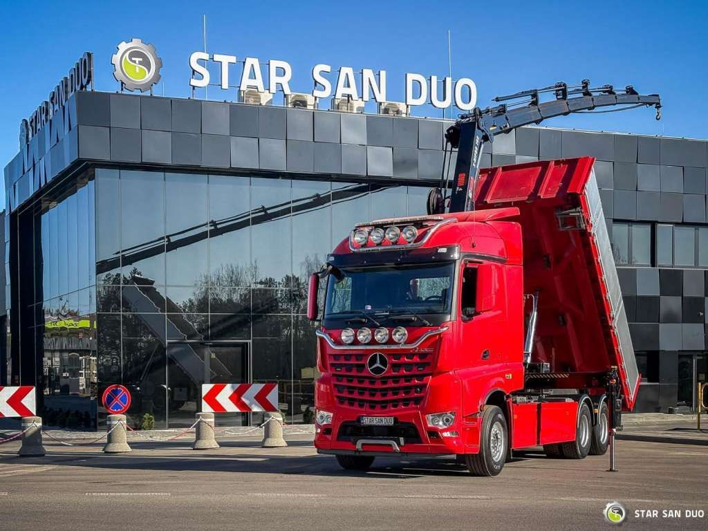 Mercedes-Benz AROCS 3358L 6x4 HIAB 192X-HIPRO E-6 Crane Kippe - Camion grue: photos 1 Mercedes-Benz AROCS 3358L 6x4 HIAB 192X-HIPRO E-6 Crane Kippe - Camion grue: photos 1