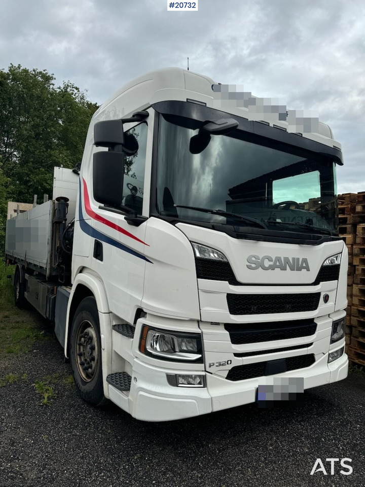 Scania P320 - Camion plateau, Camion grue: photos 1 Scania P320 - Camion plateau, Camion grue: photos 1