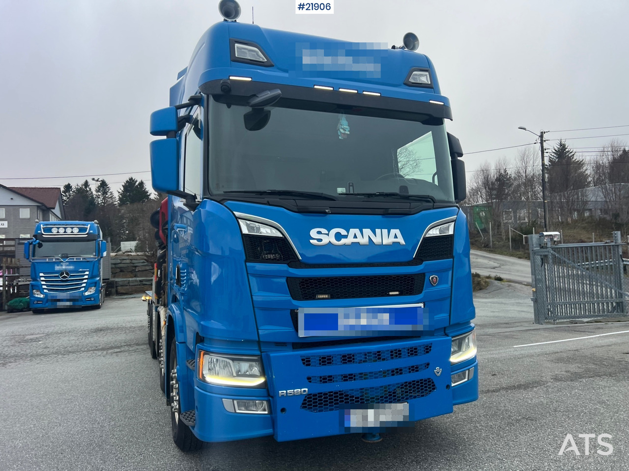 Scania R580 8x2 kranbil m/ 95t/m hmf kran, jibb , vinsj og konar planslep - Camion grue: photos 5 Scania R580 8x2 kranbil m/ 95t/m hmf kran, jibb , vinsj og konar planslep - Camion grue: photos 5