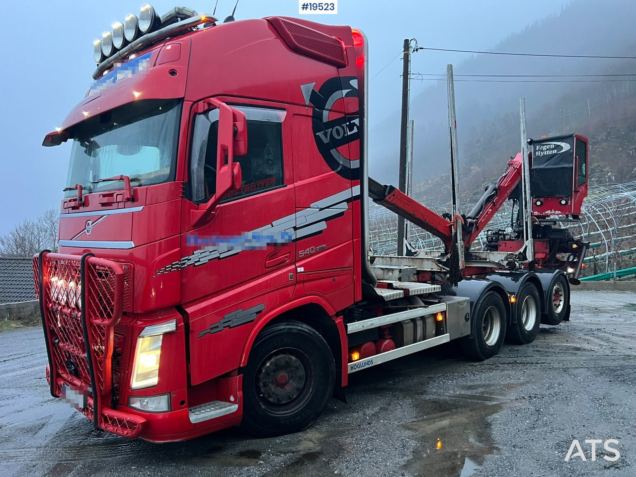 Camion grumier Volvo Fh540 8x4 Tømmerbil m/ 2016 M110L80 Palfinger krane og tømmerklype: photos 17