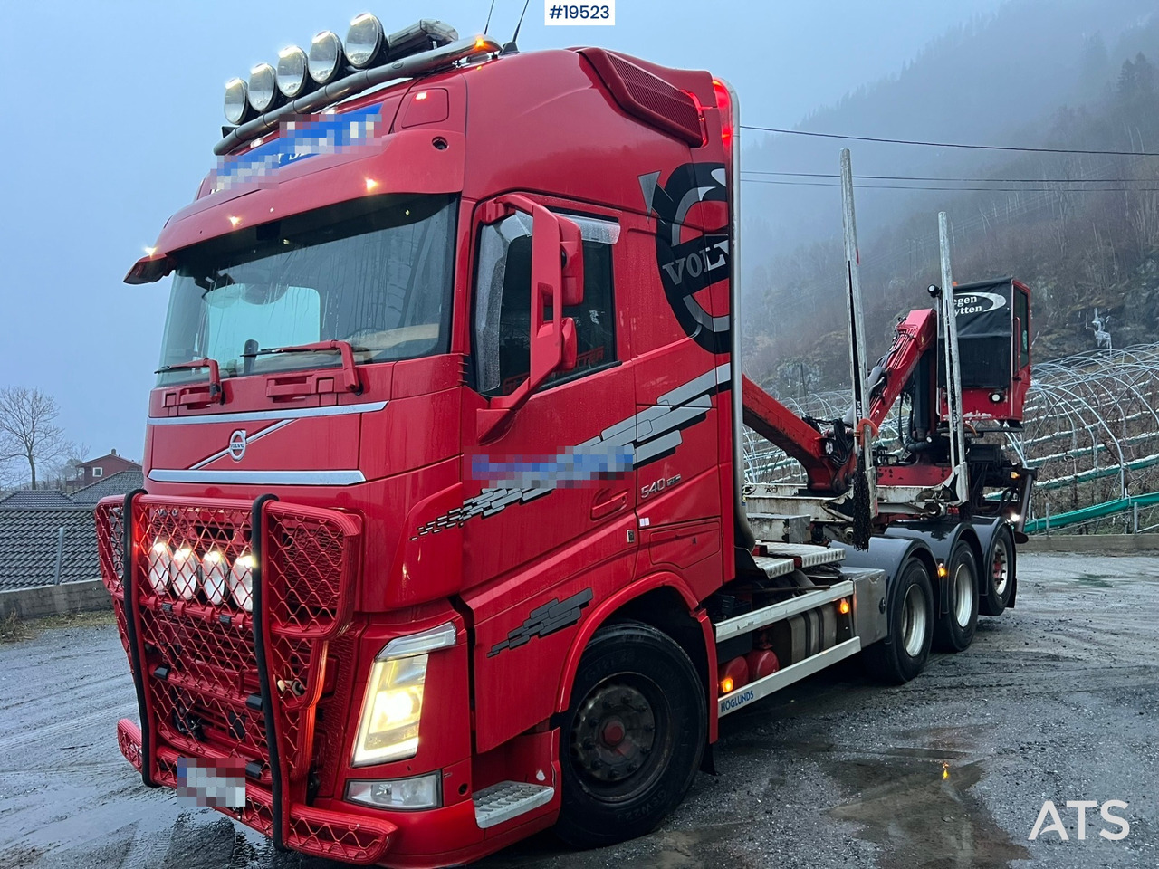 Camion grumier Volvo Fh540 8x4 Tømmerbil m/ 2016 M110L80 Palfinger krane og tømmerklype: photos 18