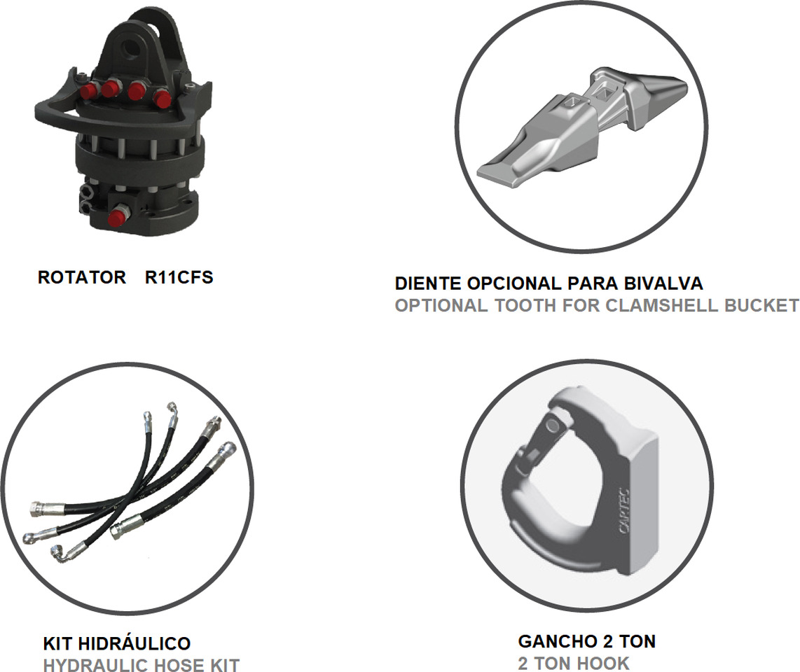 Clamshell bucket with high capacity BV-S 1000 - Benne preneuse pour Grue auxiliaire: photos 4 Clamshell bucket with high capacity BV-S 1000 - Benne preneuse pour Grue auxiliaire: photos 4