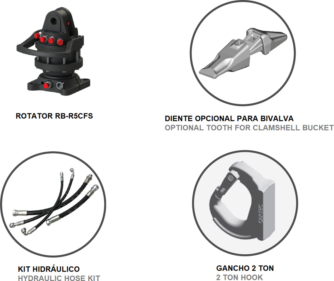 Clamshell bucket withouth side-walls BV-MR 320 - Benne preneuse pour Grue auxiliaire: photos 3 Clamshell bucket withouth side-walls BV-MR 320 - Benne preneuse pour Grue auxiliaire: photos 3