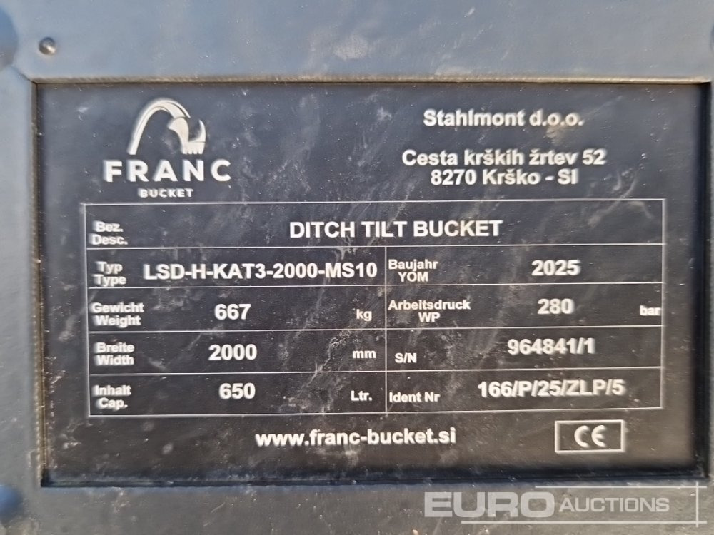 Godet 78" Hydraulic Tilt Ditching Bucket to suit MS10: photos 8 Godet 78" Hydraulic Tilt Ditching Bucket to suit MS10: photos 8