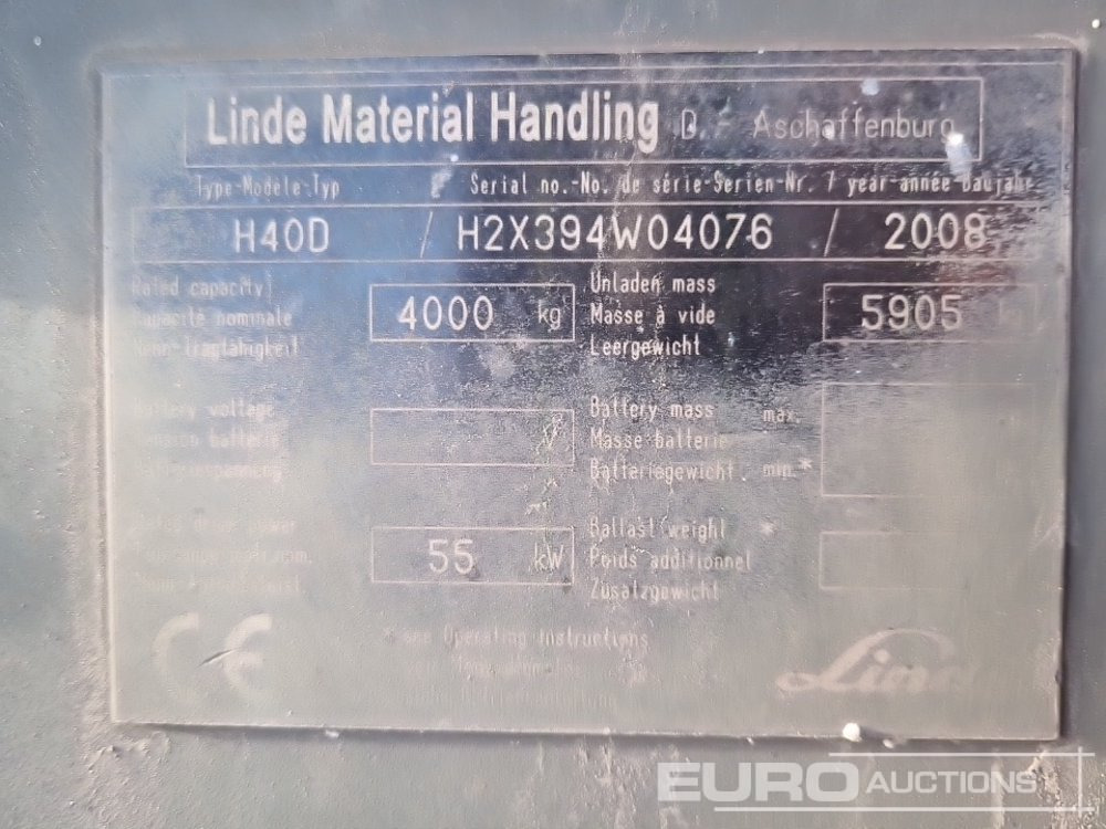 Chariot élévateur diesel Linde H40D: photos 22