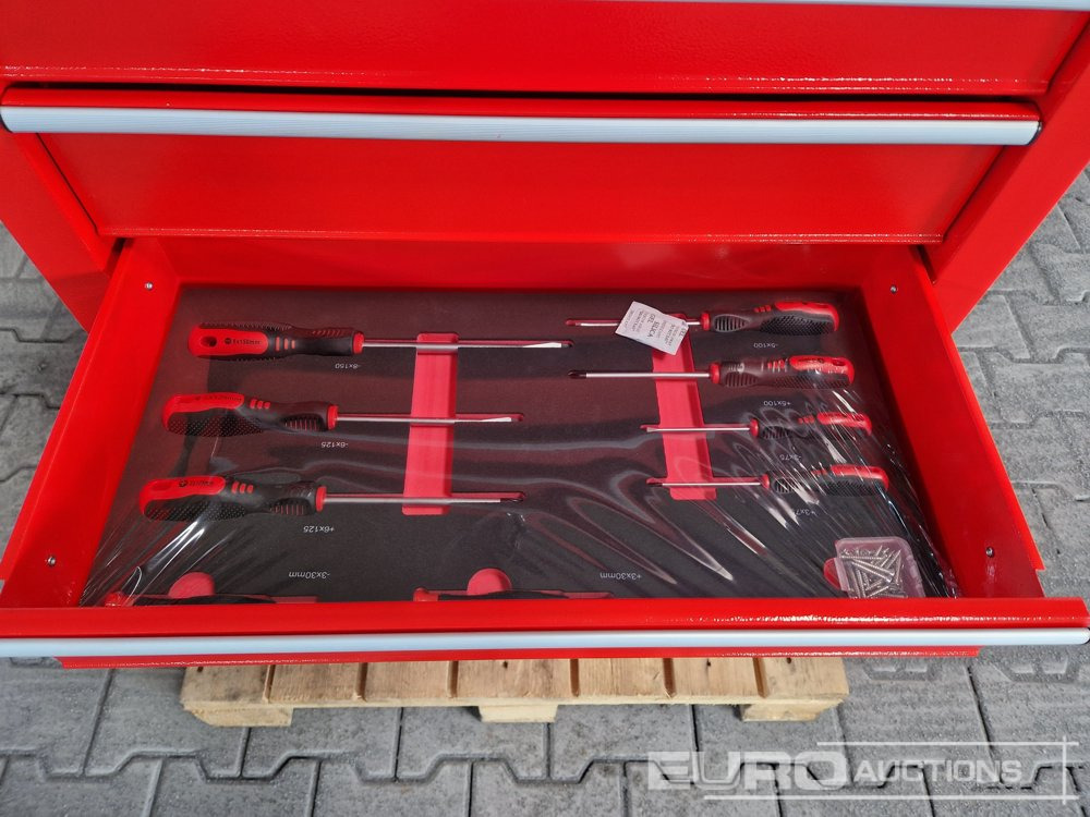 Matériel de chantier Unused ERDWERK ER7 Tool Cabinet, 7 Drawers, including Tools: photos 8