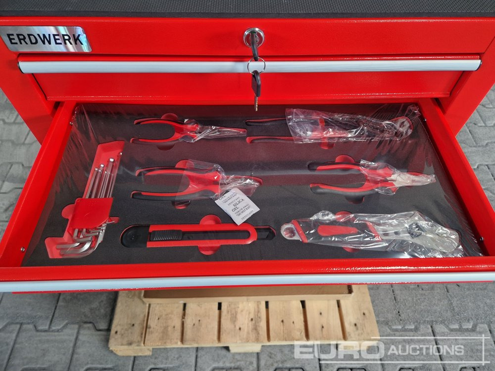 Matériel de chantier Unused ERDWERK ER7 Tool Cabinet, 7 Drawers, including Tools: photos 6