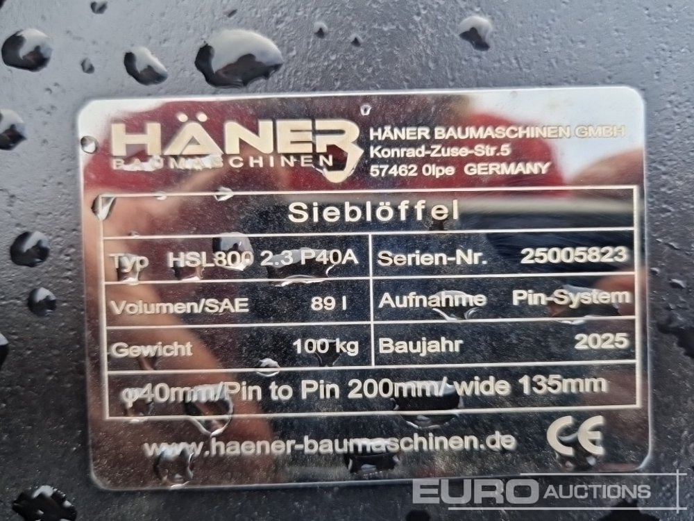 Godet neuf Unused Häner HSL800 2.3 P40A: photos 7 Godet neuf Unused Häner HSL800 2.3 P40A: photos 7