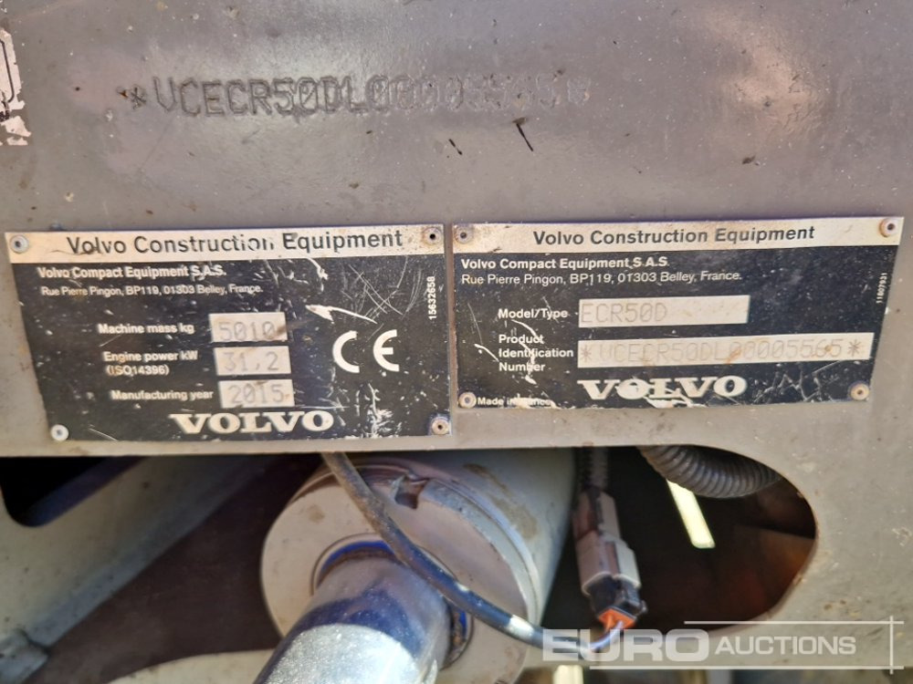 Mini pelle 2015 Volvo ECR50D: photos 41