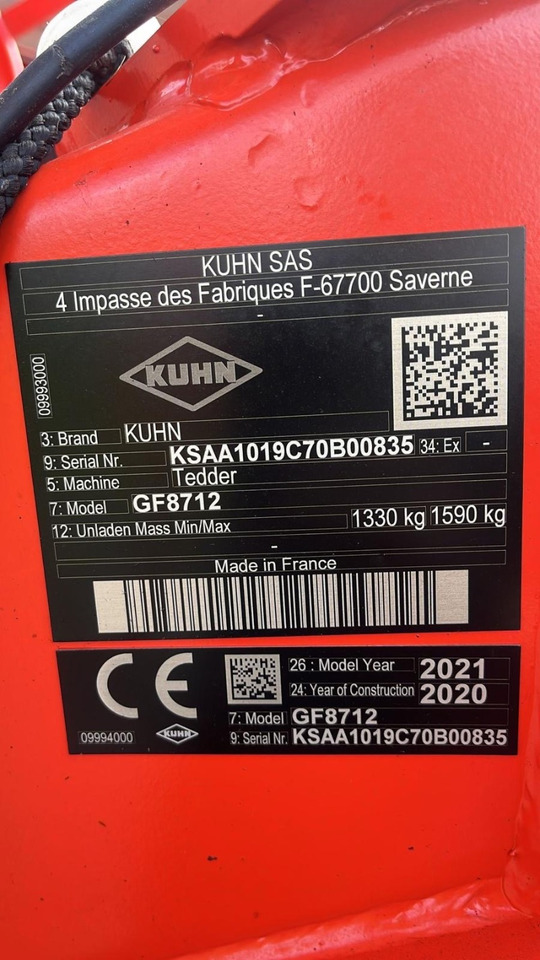 Kuhn GF8712 - Faneuse: photos 2 Kuhn GF8712 - Faneuse: photos 2