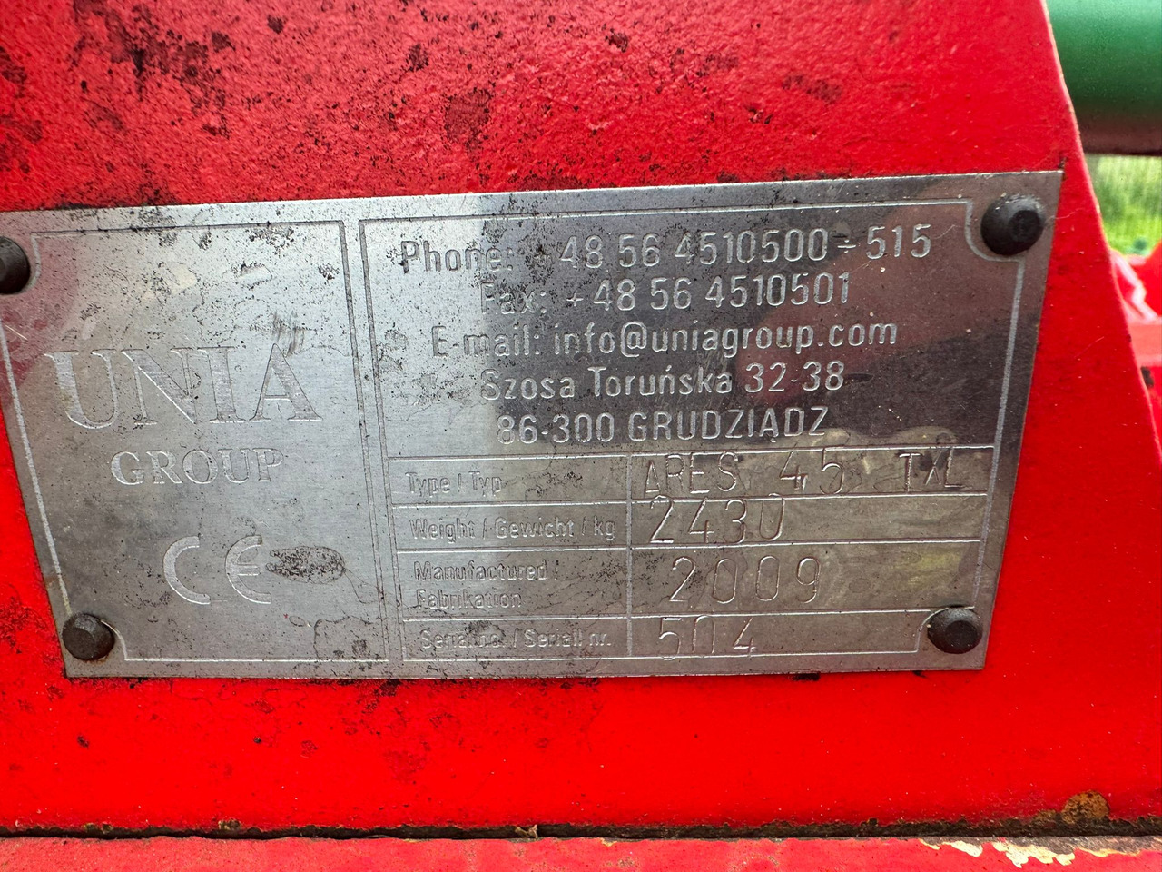 Unia ARES T XL - Herse: photos 2 Unia ARES T XL - Herse: photos 2