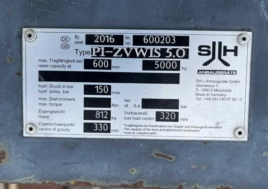 SH Anbaugeräte P1-ZVWIS 5.0 - Accessoire: photos 5 SH Anbaugeräte P1-ZVWIS 5.0 - Accessoire: photos 5