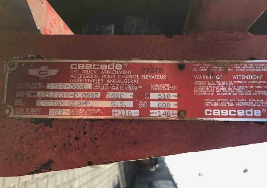 Pinces pour Matériel de manutention Cascade 55-D-CC-50XQ, Kartonklammer: photos 6