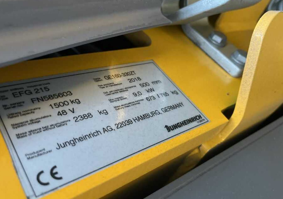 Jungheinrich EFG215 - Chariot élévateur électrique: photos 4 Jungheinrich EFG215 - Chariot élévateur électrique: photos 4