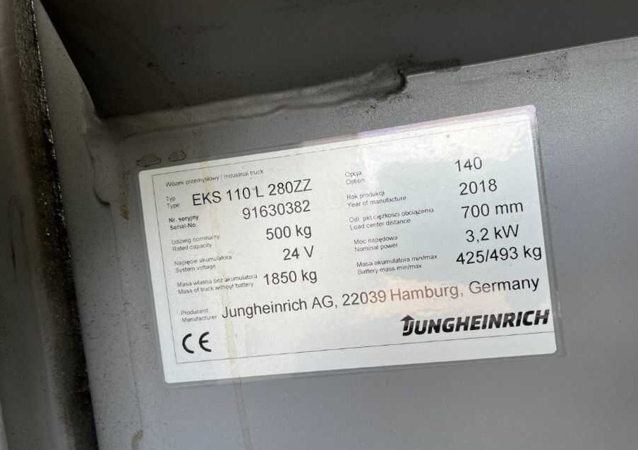 Jungheinrich EKS110 - Préparateur de commandes: photos 4 Jungheinrich EKS110 - Préparateur de commandes: photos 4