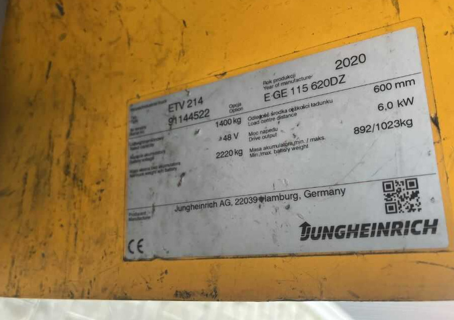 Jungheinrich ETV214 - Chariot à mât rétractable: photos 4 Jungheinrich ETV214 - Chariot à mât rétractable: photos 4