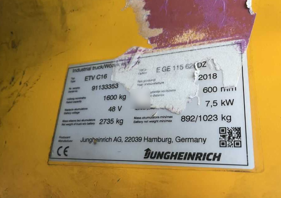 Jungheinrich ETVC16 - Chariot à mât rétractable: photos 4 Jungheinrich ETVC16 - Chariot à mât rétractable: photos 4