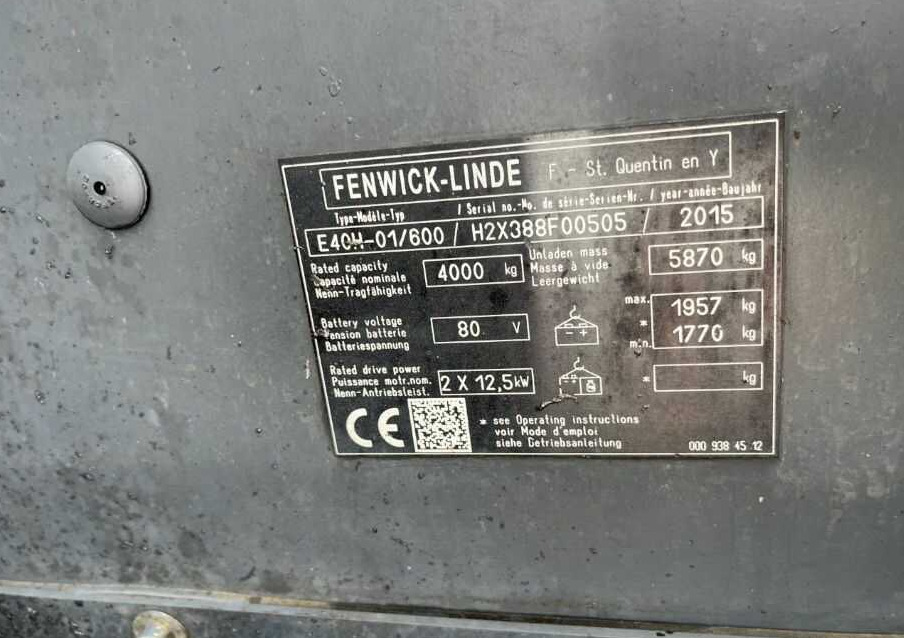 Linde E40H-01/600 - Chariot élévateur électrique: photos 4 Linde E40H-01/600 - Chariot élévateur électrique: photos 4