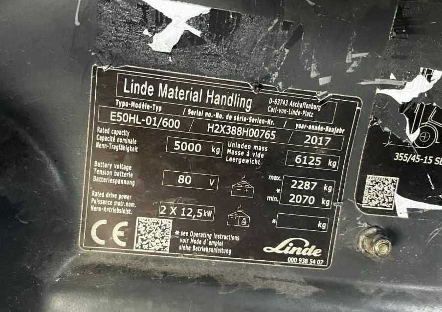 Linde E50HL-01/600 - Chariot élévateur électrique: photos 4 Linde E50HL-01/600 - Chariot élévateur électrique: photos 4