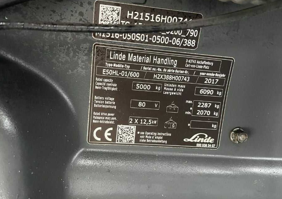 Linde E50HL-01/600 - Chariot élévateur électrique: photos 3 Linde E50HL-01/600 - Chariot élévateur électrique: photos 3