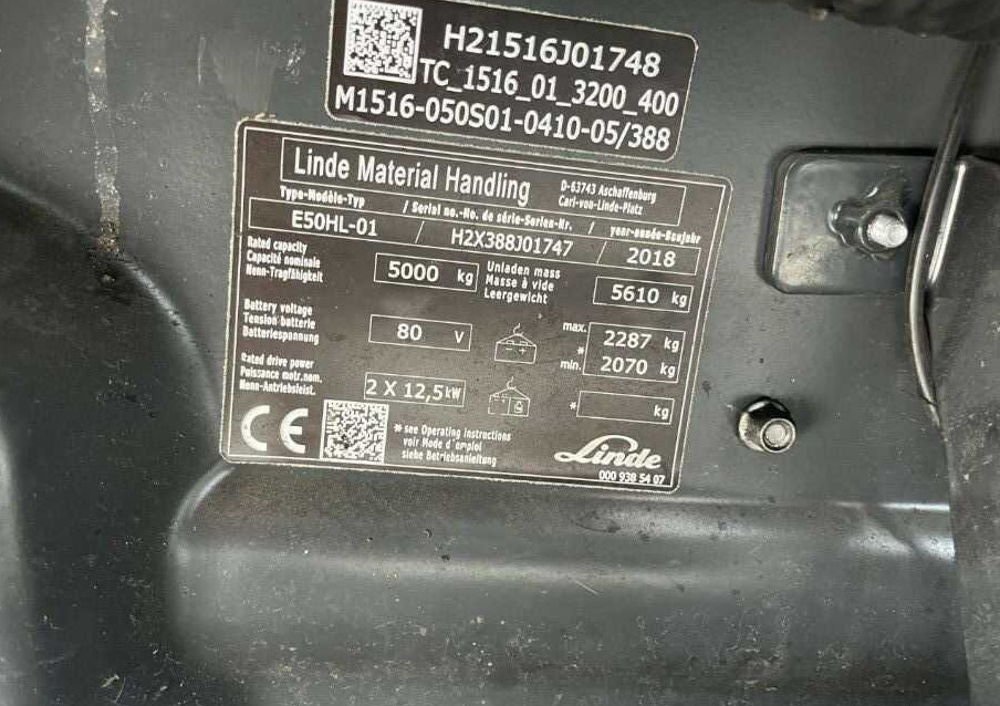 Linde E50HL-01 - Chariot élévateur électrique: photos 4 Linde E50HL-01 - Chariot élévateur électrique: photos 4