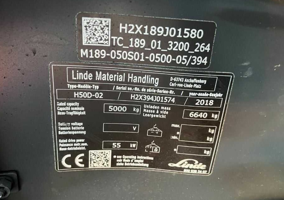 Linde H50D-02 - Chariot élévateur diesel: photos 4 Linde H50D-02 - Chariot élévateur diesel: photos 4