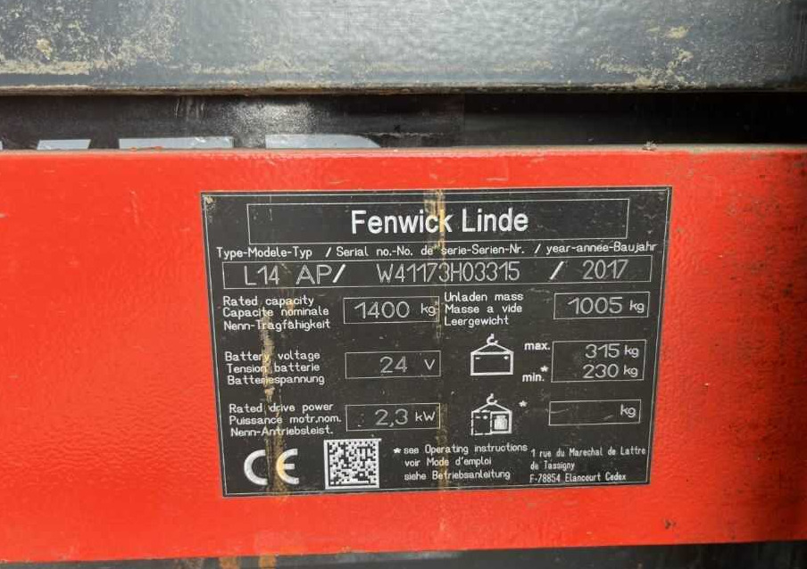 Linde L14AP - Gerbeur: photos 4 Linde L14AP - Gerbeur: photos 4