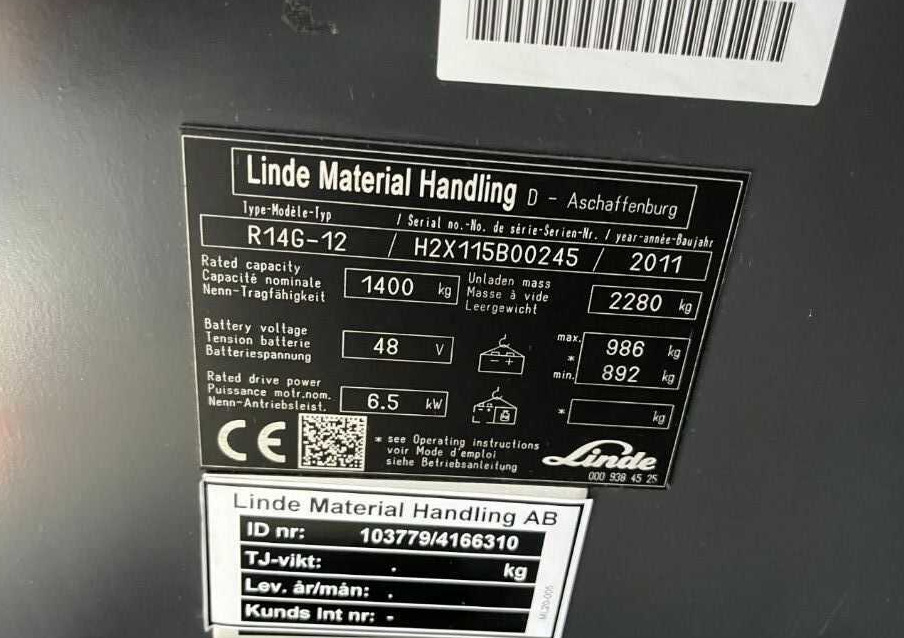 Linde R14G - Chariot à mât rétractable: photos 4 Linde R14G - Chariot à mât rétractable: photos 4
