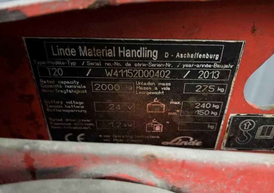 Linde T20 - Transpalette: photos 1 Linde T20 - Transpalette: photos 1