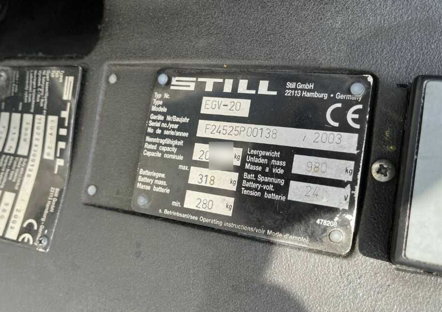 Still EGV20 - Gerbeur: photos 5 Still EGV20 - Gerbeur: photos 5