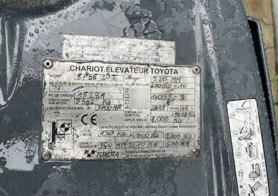 Toyota 8FBE20T - Chariot élévateur électrique: photos 5 Toyota 8FBE20T - Chariot élévateur électrique: photos 5