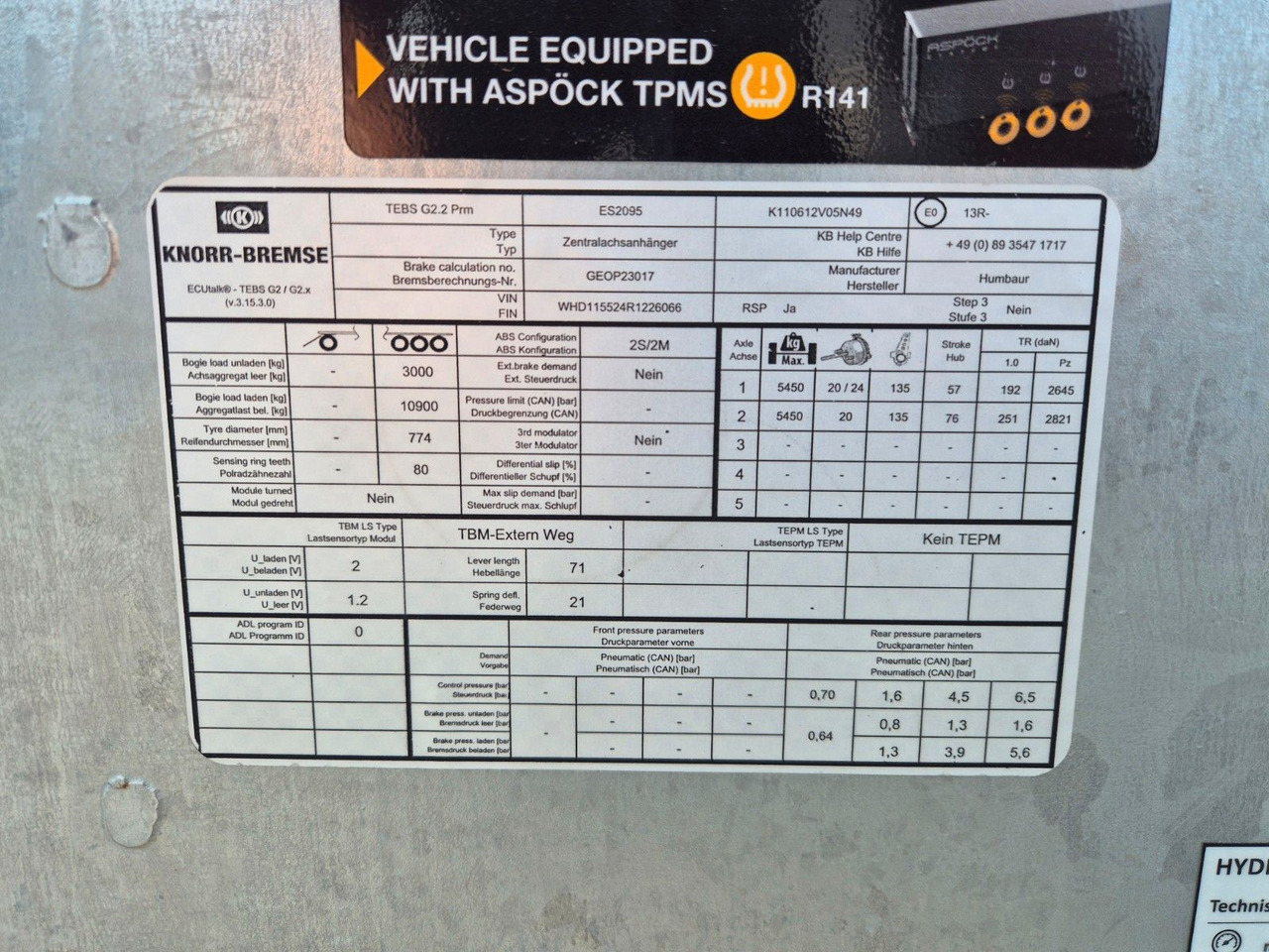 Remorque benne Humbaur HTK 115524 Dreiseitenkipper vollverzinkt: photos 21