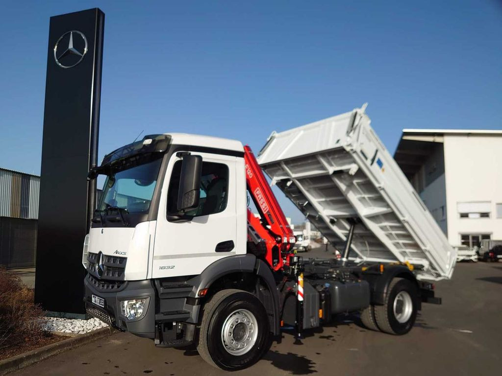 Mercedes-Benz Arocs 1832 KK 4x2 Kipper+Kran Fassi F120+Funk - Camion benne, Camion grue: photos 1 Mercedes-Benz Arocs 1832 KK 4x2 Kipper+Kran Fassi F120+Funk - Camion benne, Camion grue: photos 1