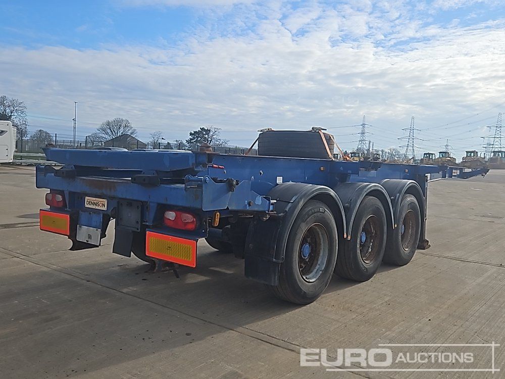 2006 Dennison Trailers Tri Axle Extendable Skeleton Trailer, Twist Locks - Semi-remorque plateau: photos 5 2006 Dennison Trailers Tri Axle Extendable Skeleton Trailer, Twist Locks - Semi-remorque plateau: photos 5