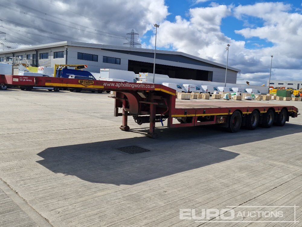 2008 Broshius 4 Axle Extendable Step Frame Low Loader Trailer, Outriggers, Rear Steer - Remorque porte-engin surbaissée: photos 1 2008 Broshius 4 Axle Extendable Step Frame Low Loader Trailer, Outriggers, Rear Steer - Remorque porte-engin surbaissée: photos 1