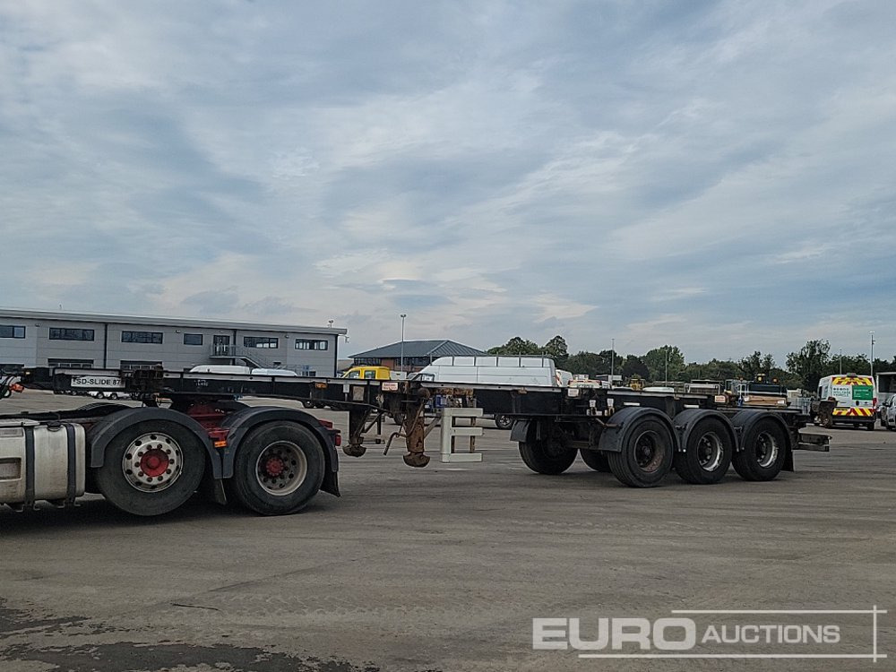2013 Cartwright Tri Axle Skeleton Trailer, Twist & Lock - Semi-remorque plateau: photos 1 2013 Cartwright Tri Axle Skeleton Trailer, Twist & Lock - Semi-remorque plateau: photos 1
