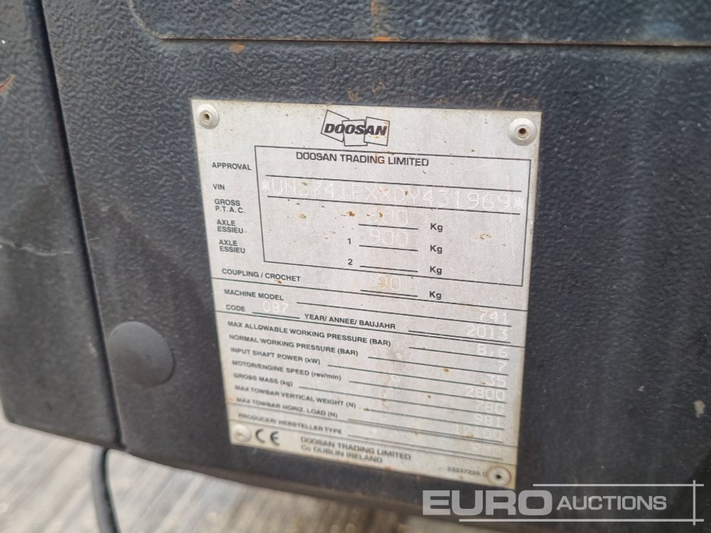 Compresseur d'air 2013 Doosan 741: photos 24 Compresseur d'air 2013 Doosan 741: photos 24