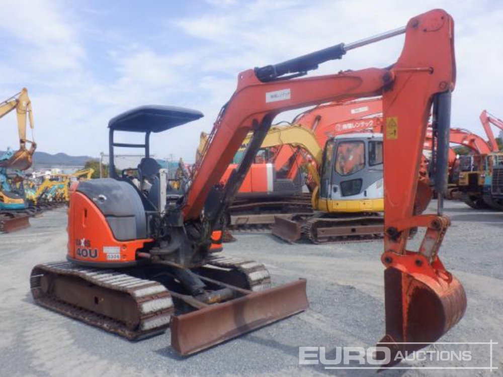 2013 Hitachi ZX40U-5A Rubber Block Pads, Blade, Offset, Bucket - Mini pelle: photos 3 2013 Hitachi ZX40U-5A Rubber Block Pads, Blade, Offset, Bucket - Mini pelle: photos 3