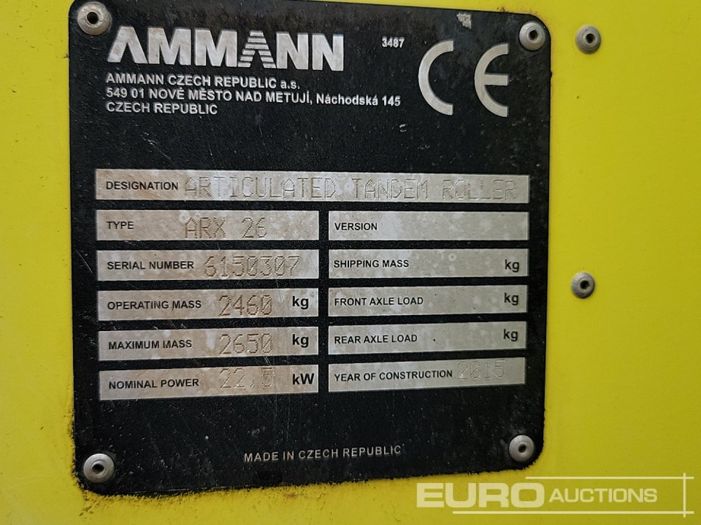 Compacteur 2015 Ammann ARX26: photos 46