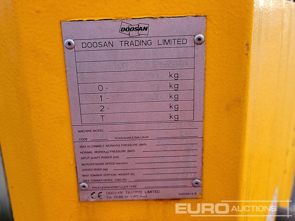 Compresseur d'air 2015 Doosan 7125-10110: photos 34